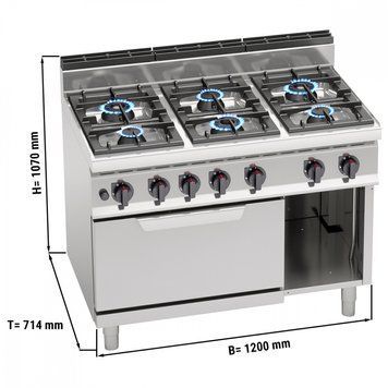 Плита газовая GGM Gastro GHB1271P+GB8