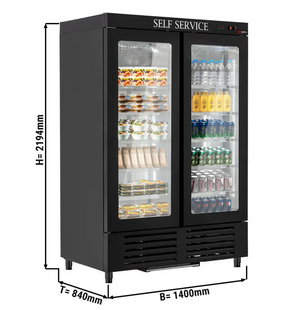 Шкаф холодильный демонстрационный GGM GASTRO KSSC148