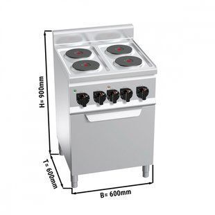 Плита электрическая с электрической конвекционной духовкой GGM GASTRO EHB669C+EB3U