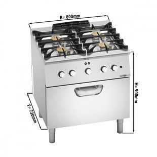 Плита газовая GGM Gastro GHB879F+EBB4