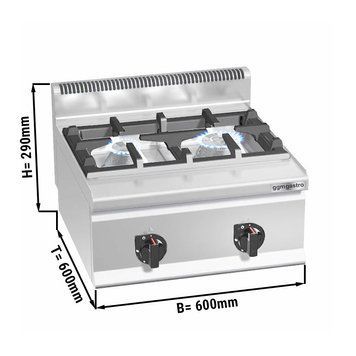 Плита газова GGM Gastro GHB663H