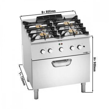 Плита газовая GGM Gastro GHB879F+EBB4