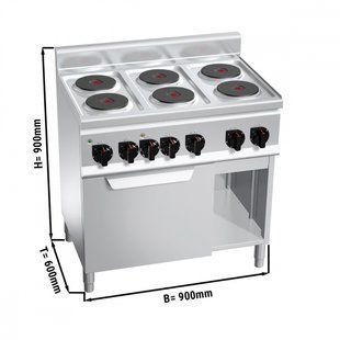 Плита электрическая с электрической конвекционной духовкой GGM GASTRO EHB969C+EB3U