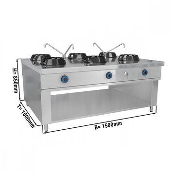 Плита газовая WOK GGM Gastro GWHN1518