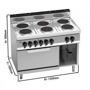 Плита электрическая со статической электрической духовкой GGM GASTRO EHB179E+EB8S