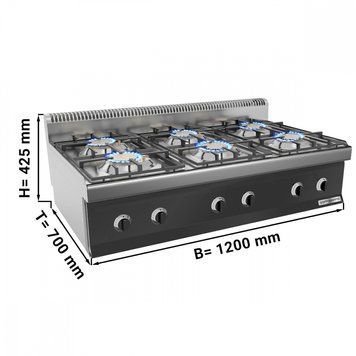 Плита газова GGM Gastro GHK173M