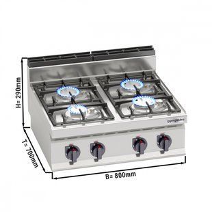 Плита газовая GGM Gastro GHB873M