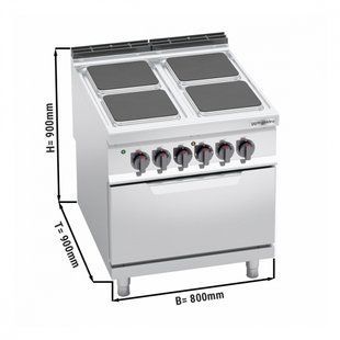 Плита электрическая со статической электрической духовкой GGM GASTRO EHB899H+EB8S