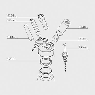 Сифон для холодних та гарячих страв iSi 1703 Gourmet Whip 1 л