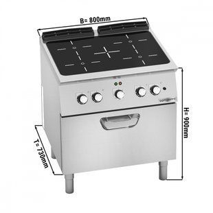 Плита инфракрасная с электрической духовкой GGM GASTRO IFHB873B+EBB4
