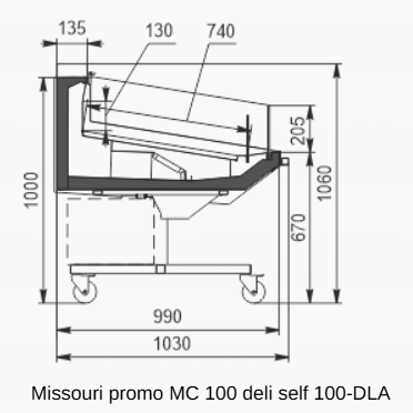 Вітрина самообслуговування Missouri promo MC 100 deli self 100-DLA 2500 Технохолод