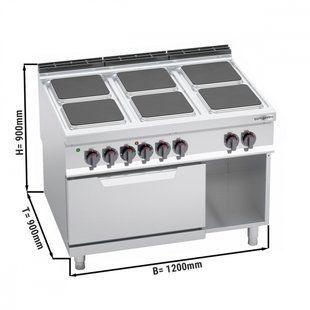 Плита электрическая со статической электрической духовкой GGM GASTRO EHB199H+EB8S