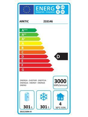Шафа холодильно-морозильна Hendi 233146
