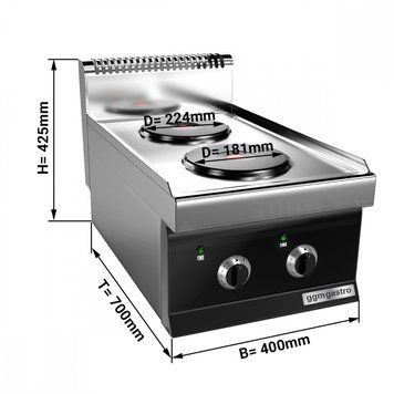 Плита електрична GGM GASTRO EHK473E