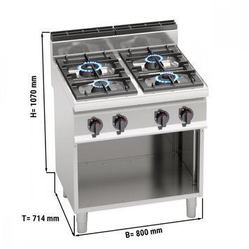 Плита газова GGM Gastro GHB871P