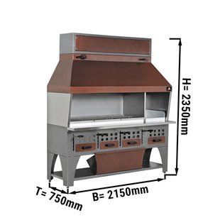 Настенный гриль на древесном угле GGM Gastro WGE215