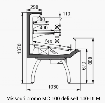 Вітрина самообслуговування Missouri promo MC 100 deli self 140-DLM 1875 Технохолод