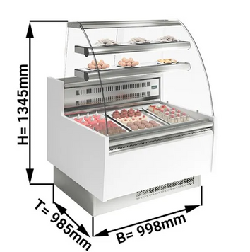 Вітрина кондитерська GGM Gastro KUI101R-G