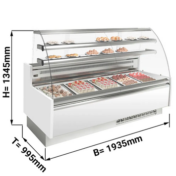 Вітрина кондитерська GGM Gastro KUI191R-G