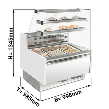 Вітрина кондитерська GGM Gastro KUI101E-G