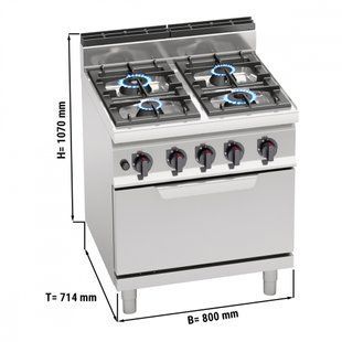Плита газовая GGM Gastro GHB871P+GB8