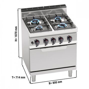 Плита газова GGM Gastro GHB871P+GB8