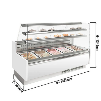 Вітрина кондитерська GGM Gastro KUI191E-G